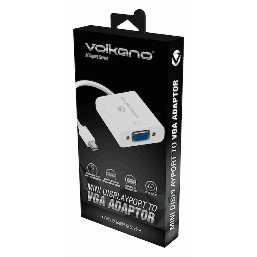 Volkano Miniport series Mini Displayport to VGA socket adaptor - Image 3