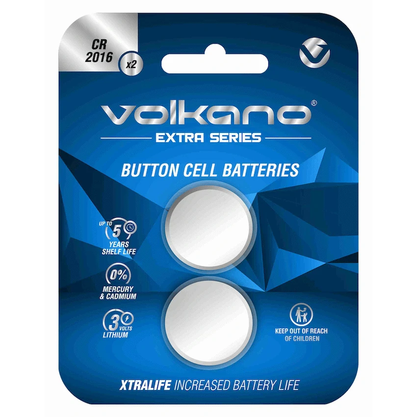 Volkano Extra Series CR2016 Pack of 2 Batteries - Image 2
