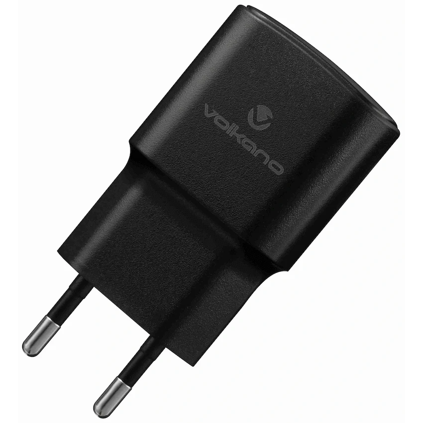 Volkano Volt M Series 2a USB Wall Charger - Black with Micro USB