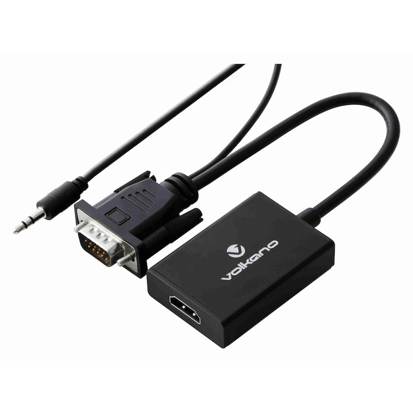 Volkano Append series VGA male to HDMI female converter, 10cm cable, with Sound - Image 2