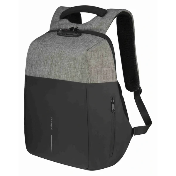 Volkano Smart Deux Laptop Backpack - Black/Lt Grey - Image 2