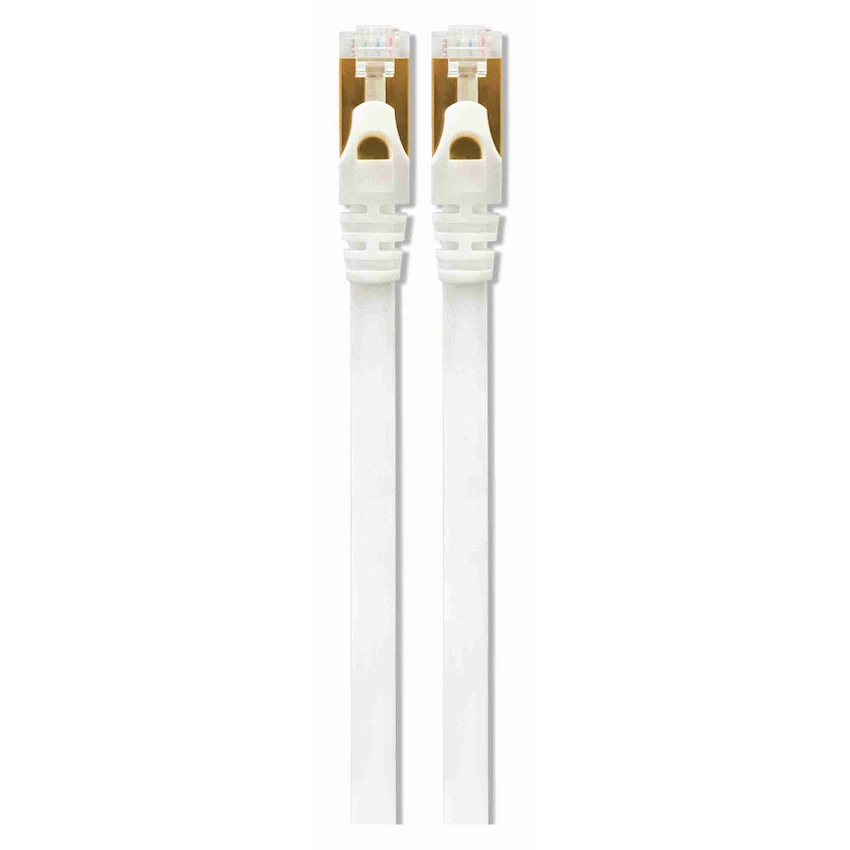 VolkanoX Giga series Cat 7 Ethernet cable 1meter - white, gold tips - Image 2