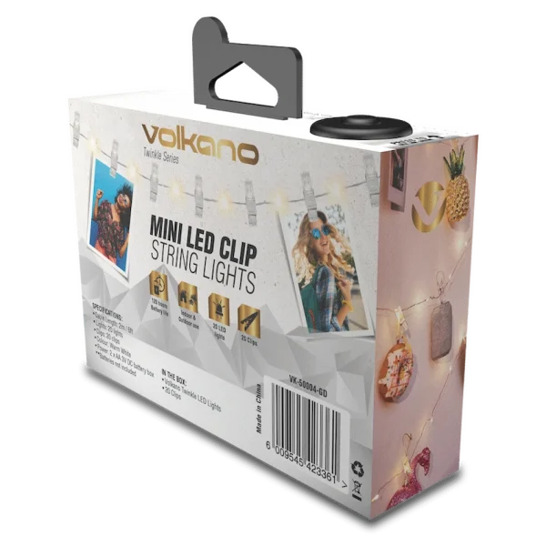 Volkano Twinkle Series Photo Clips with LED Lights - Gold - Image 2