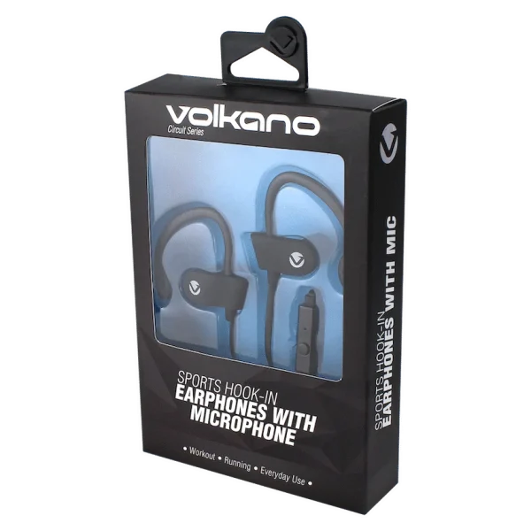 Volkano Circuit Series Sports Hook-In Earphones with Mic - Image 2