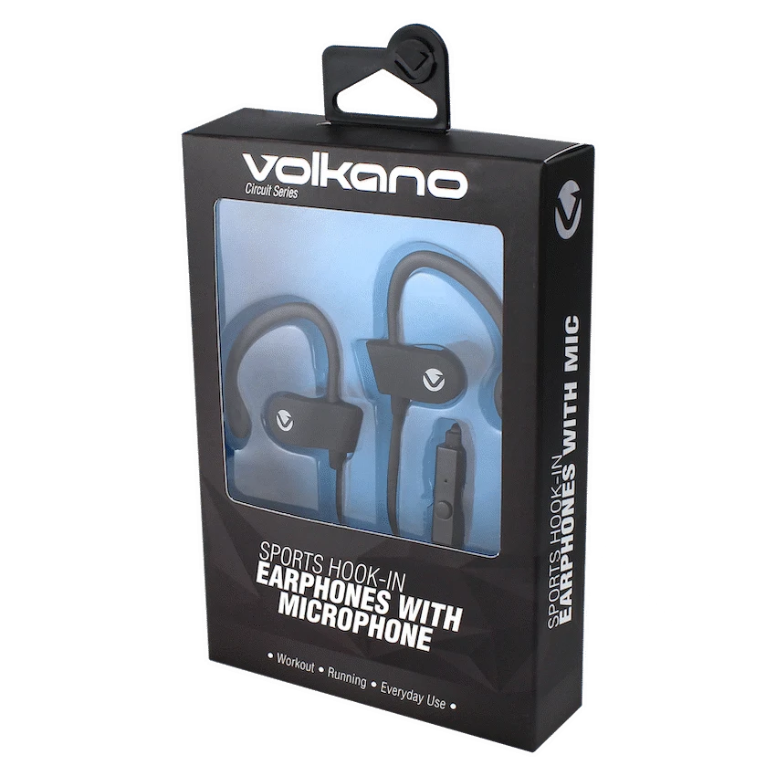 Volkano Circuit Series Sports Hook-In Earphones with Mic - Image 2