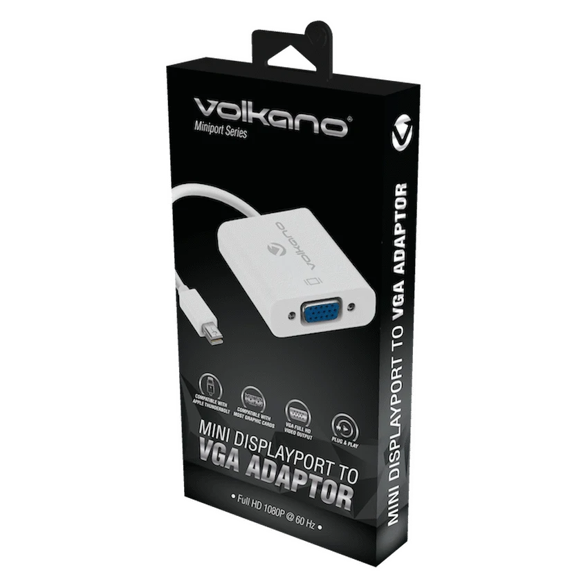 Volkano Miniport series Mini Displayport to VGA socket adaptor - Image 2