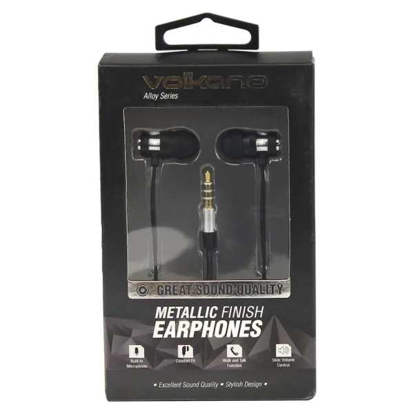 Volkano Alloy Series Metal Earphone - Silver - Image 2