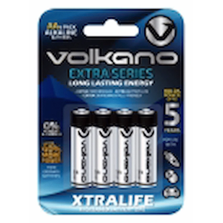 Volkano Extra series Alkaline Batteries AA pack of 4 - Image 2
