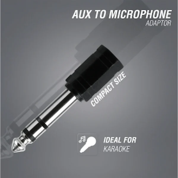 Volkano Karaoke Series 3.5 mm Female to 6.35 mm Male Adapter - Image 3
