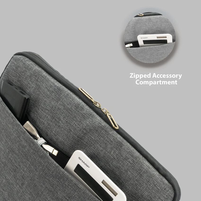 Volkano Premier Series 13.3" Laptop Sleeve - Dark Grey - Image 2