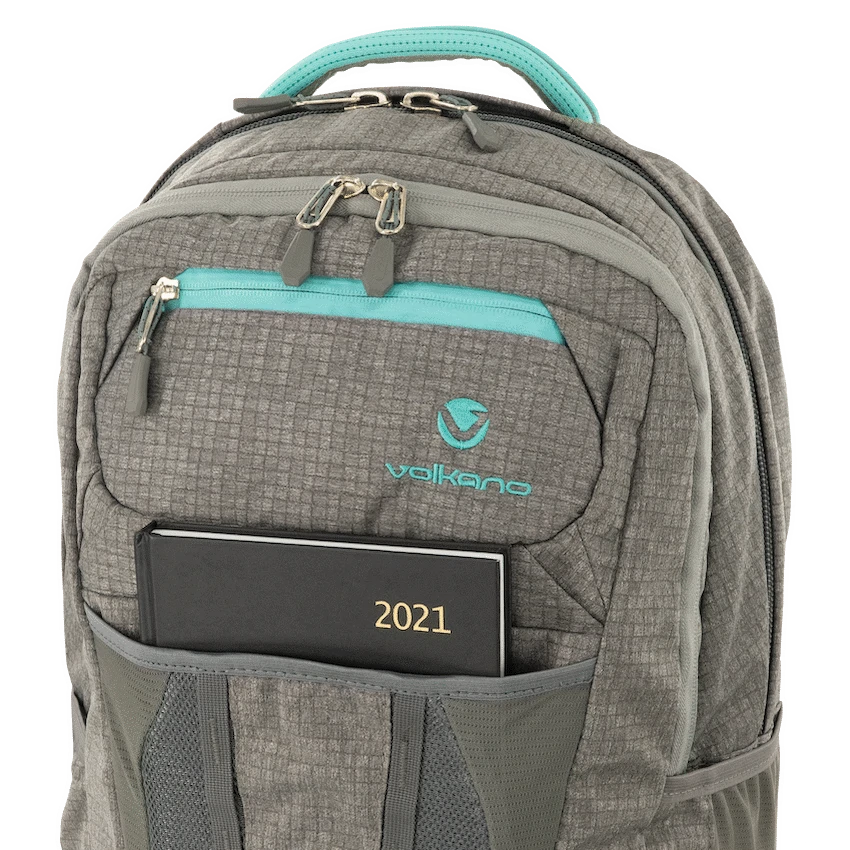 Volkano Crush Backpack - Grey/Aqua - Image 2