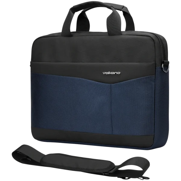 Volkano Seismic 15.6" Laptop Shoulder Bag Blk/Nvy