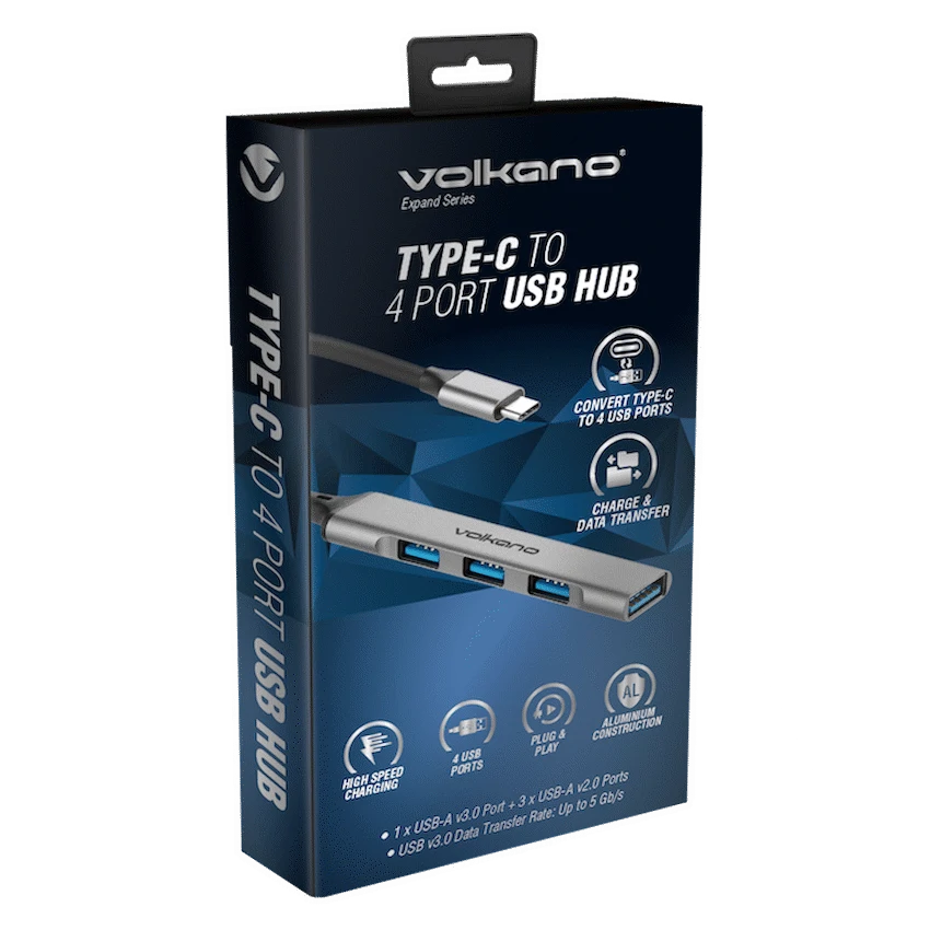 Volkano Expand Series Type-C to 4-Port USB Hub - Image 2