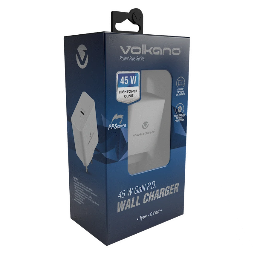 Volkano Potent Plus Series 45w GaN Compact PD Wall Charger - Image 2