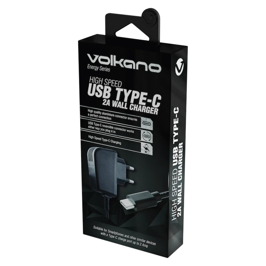 Volkano Energy Series USB Type-C 2a Wall Charger - Image 2