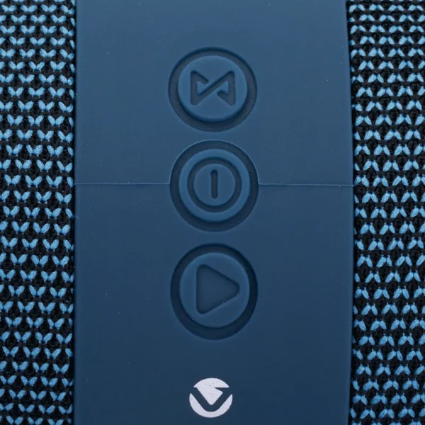 Volkano Flow Series Portable Bluetooth Speaker - Blue with Blue Buttons - Image 3