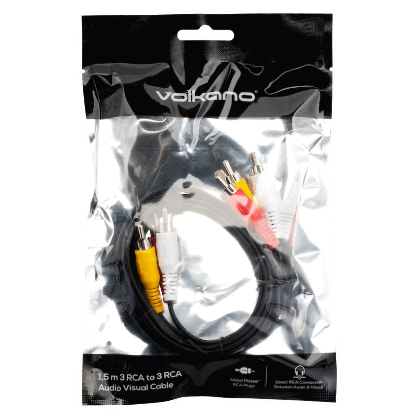 Volkano 3 RCA to 3 RCA Cable 1.5m - Image 2