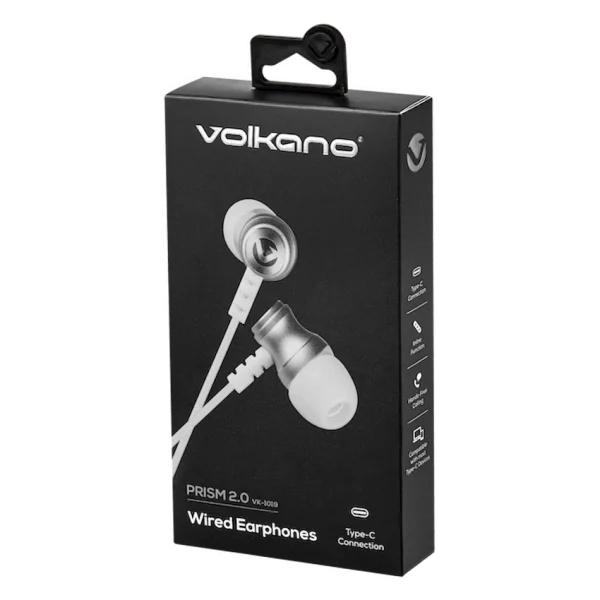 Volkano Prism 2.0 Series Type-C Earphone - White - Image 2