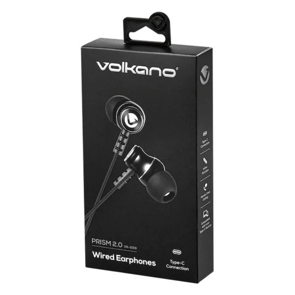 Volkano Prism 2.0 Series Type-C Earphone - Black - Image 2