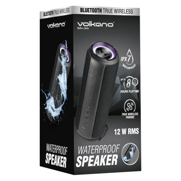 Volkano Hydro + Series  IPX7 Bluetooth Speaker - Black - Image 2