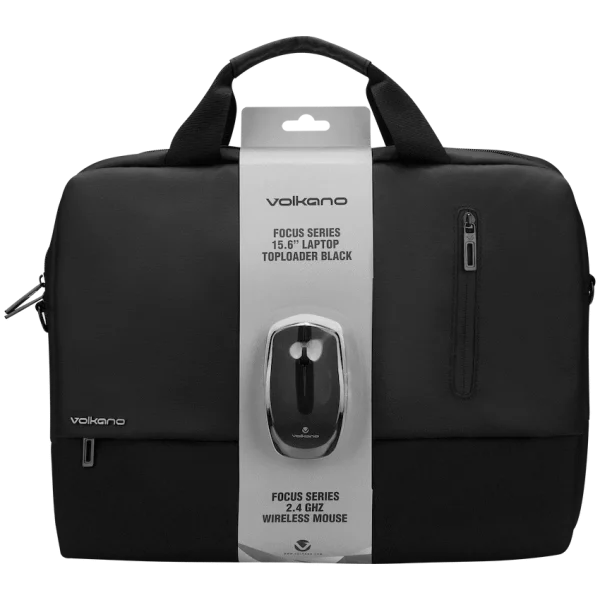 Volkano Focus Series 15.6" Laptop Toploader & Wireless Mouse