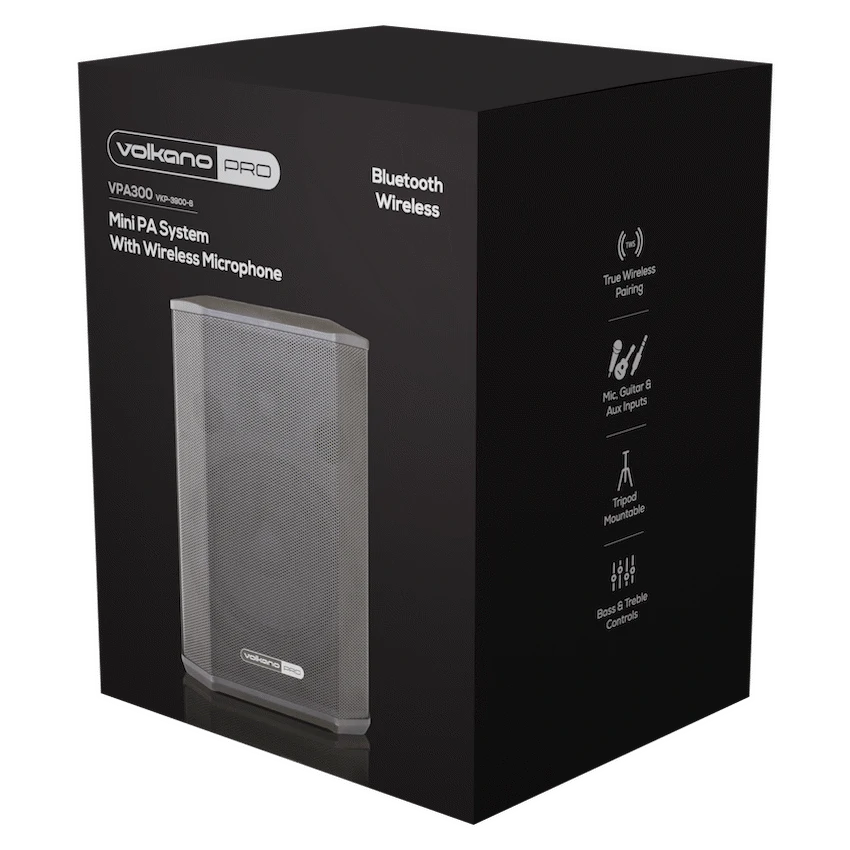 Volkano Pro VPA300 Mini PA System with Wireless Microphone - Image 3