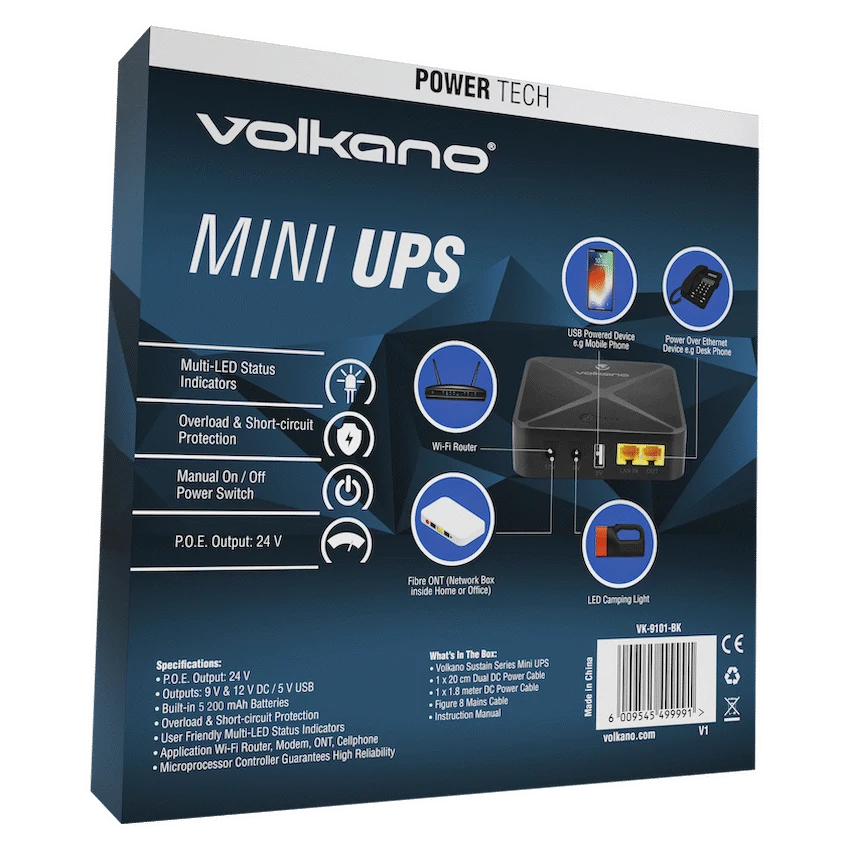Volkano Sustain Series Mini UPS 5200mAh - Image 2