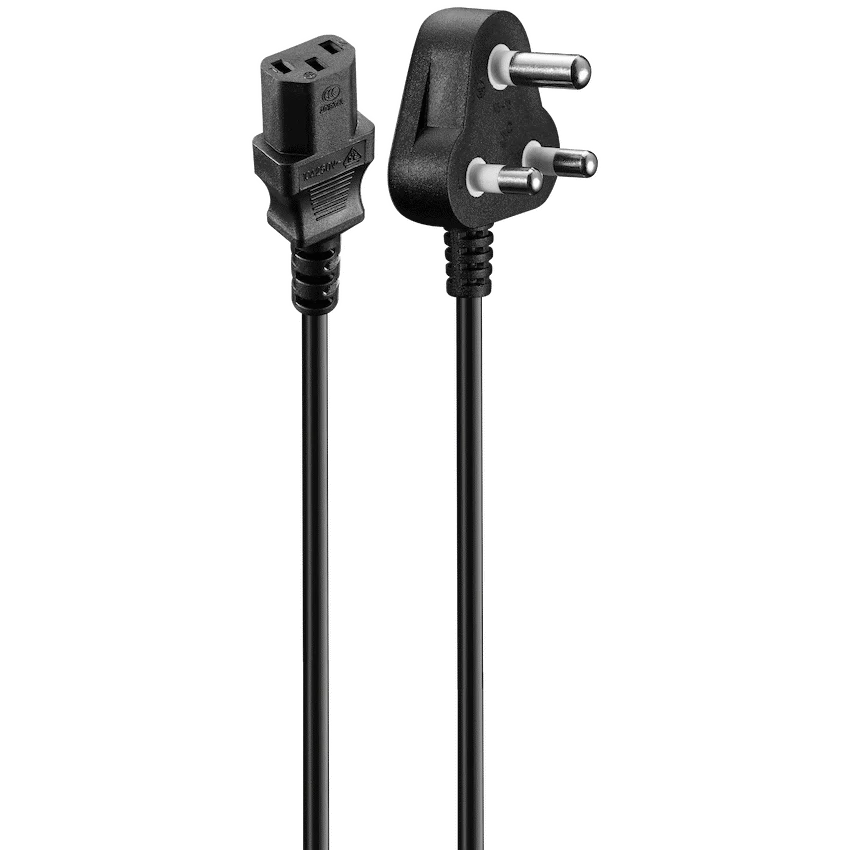 Volkano Presto Series Power Cable 3-Pin IEC to Type-M 1.8m 10a - Black