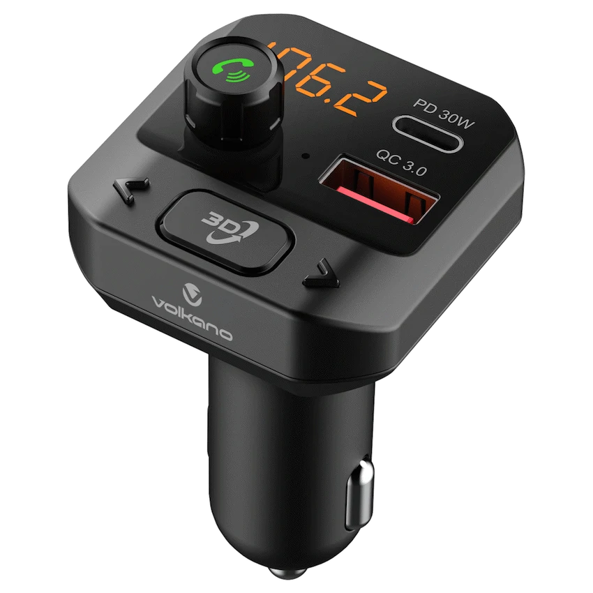 Volkano Grill Series Bluetooth Car Modulator and Charger - Image 2