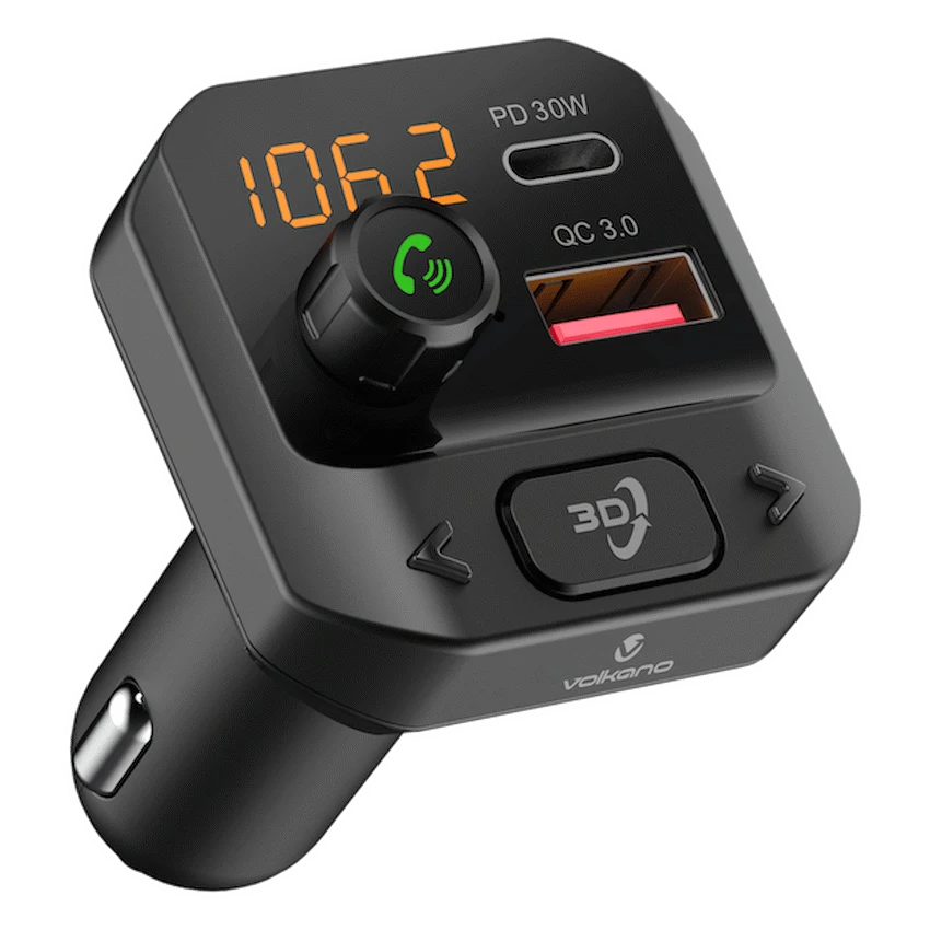 Volkano Grill Series Bluetooth Car Modulator and Charger - Image 3
