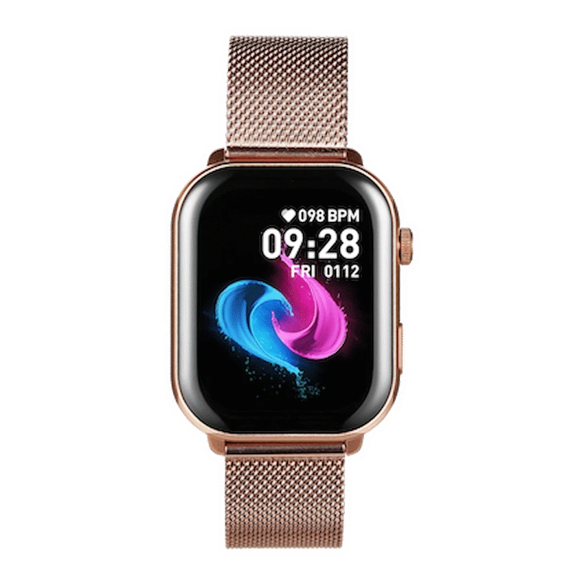 Volkano Trinity Series Smartwatch with Metal Mesh Strap - Gold - Image 3