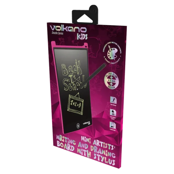 Volkano Kids Doodle Series 8.5" Writing and Drawing Board - Pink - Image 2