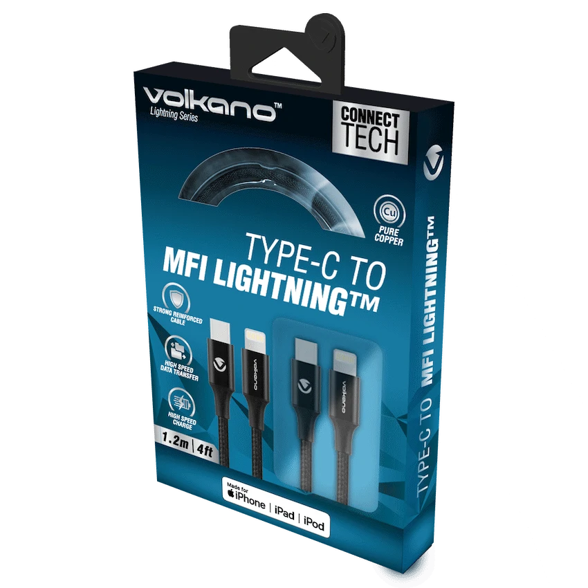 Volkano Lightning Series Type-C to MFI 1.2m - Image 2