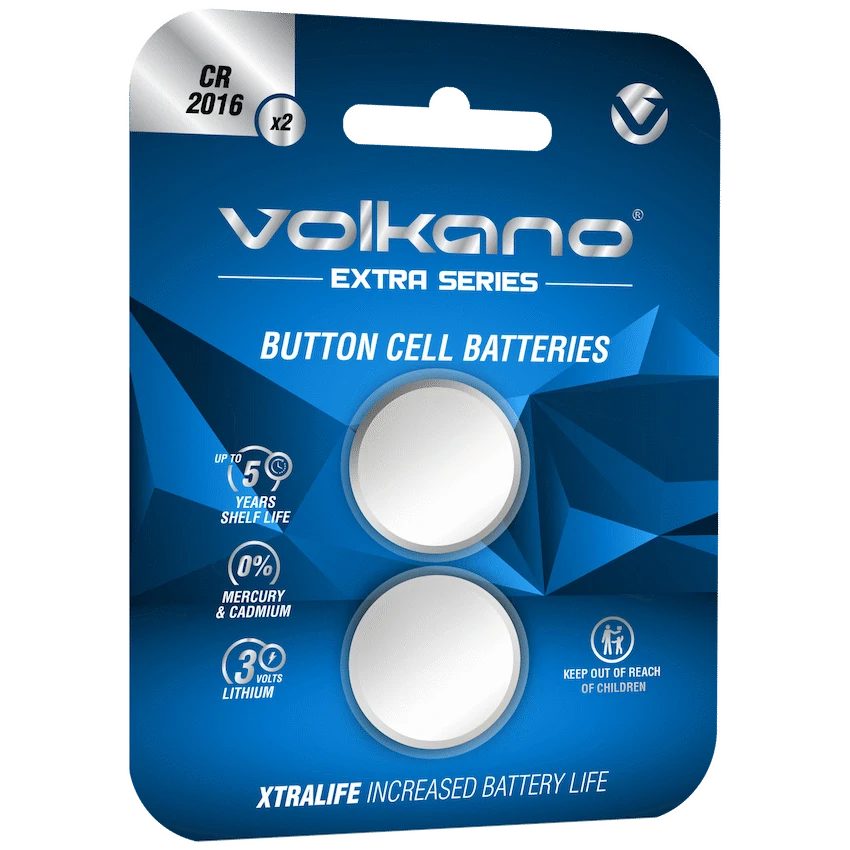 Volkano Extra Series CR2016 Pack of 2 Batteries