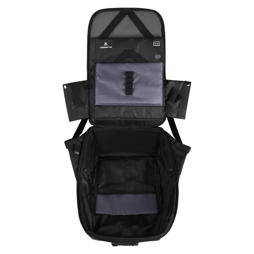 Volkano Smart Deux Laptop Backpack - Black/Charcoal - Image 3