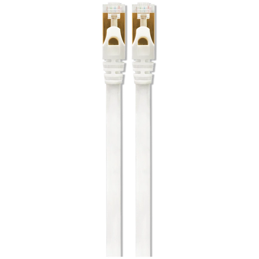 VolkanoX Giga Series Cat 7 Ethernet Cable 10m - White, Gold-Plated Tips