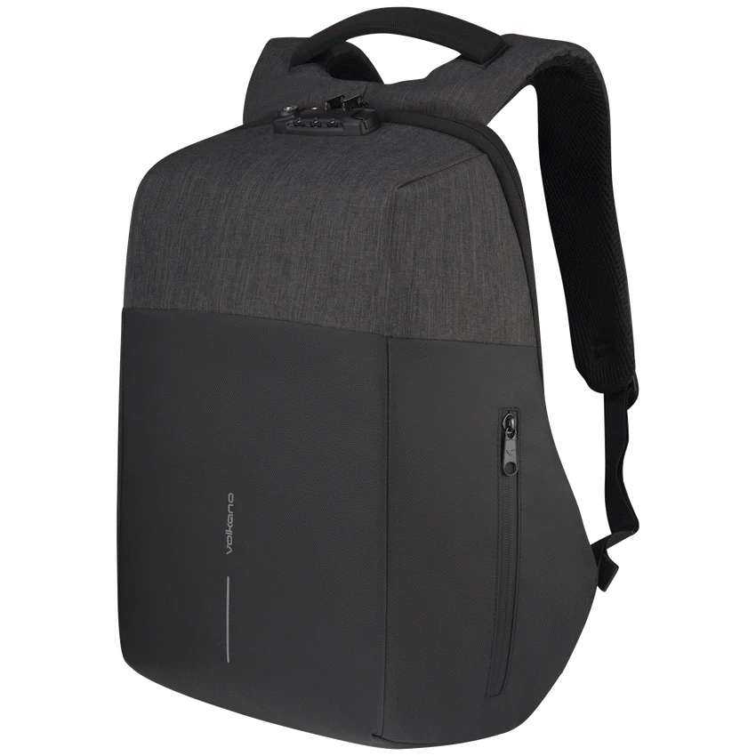 Volkano Smart Deux Laptop Backpack - Black/Charcoal