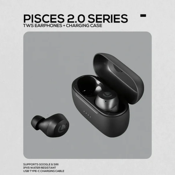 Volkano Pisces 2.0 Series TWS Earphones - Black - Image 6