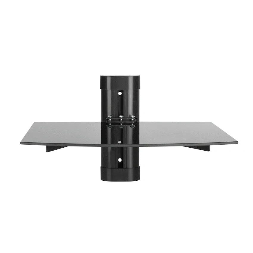 Volkano Steel Series Aluminium, Steel and Tempered Glass Single Shelf Unit - Image 3