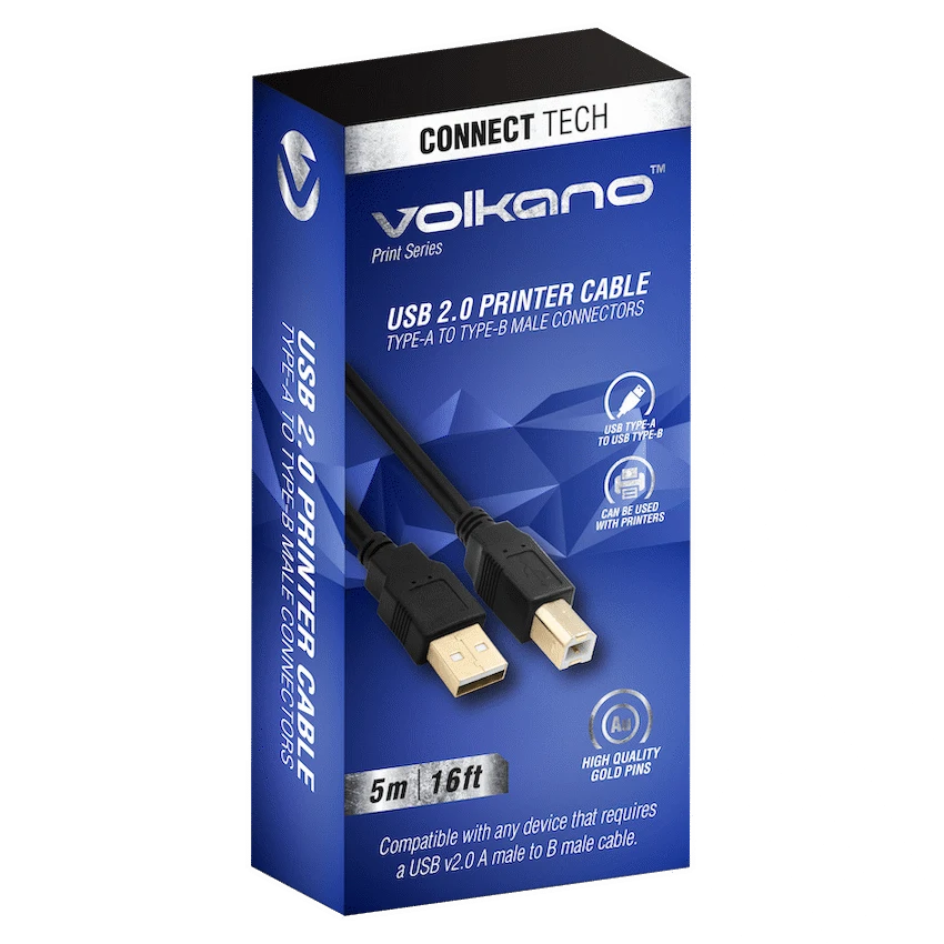 Volkano Print Series USB Printer Cable 5m