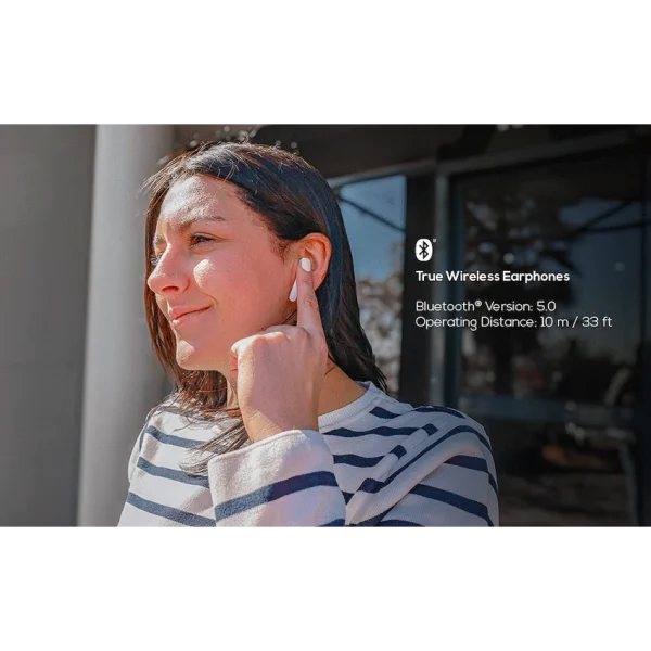 Volkano Buds X 2.0 Series True Wireless Earphones - White - Image 3