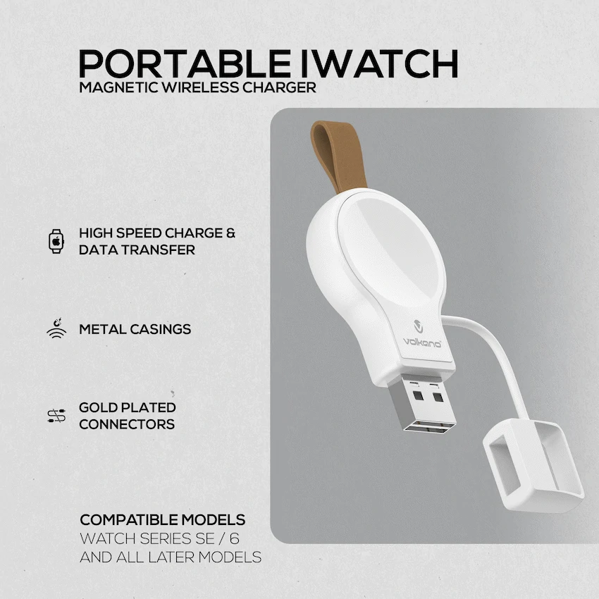 Volkano Magni Time Series - Portable iWatch Magnetic Wireless Charger - Image 3