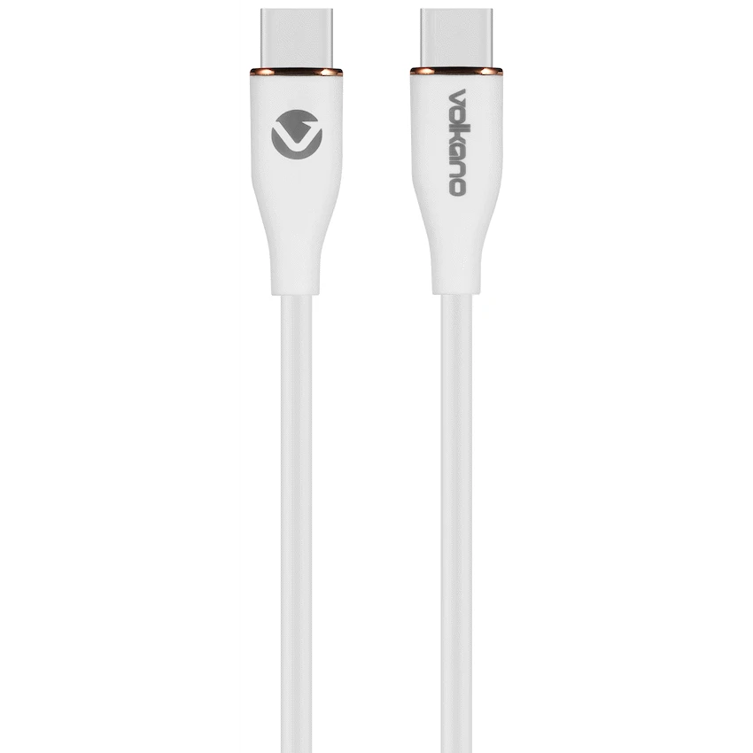 Volkano Flexi Series Type-C to Type-C 1.5m 60w - White