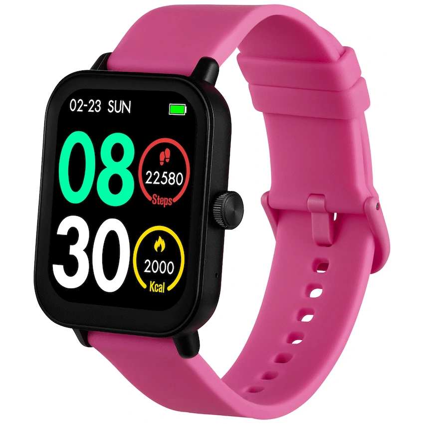 Volkano Chroma Series Smartwatch with Pink Strap