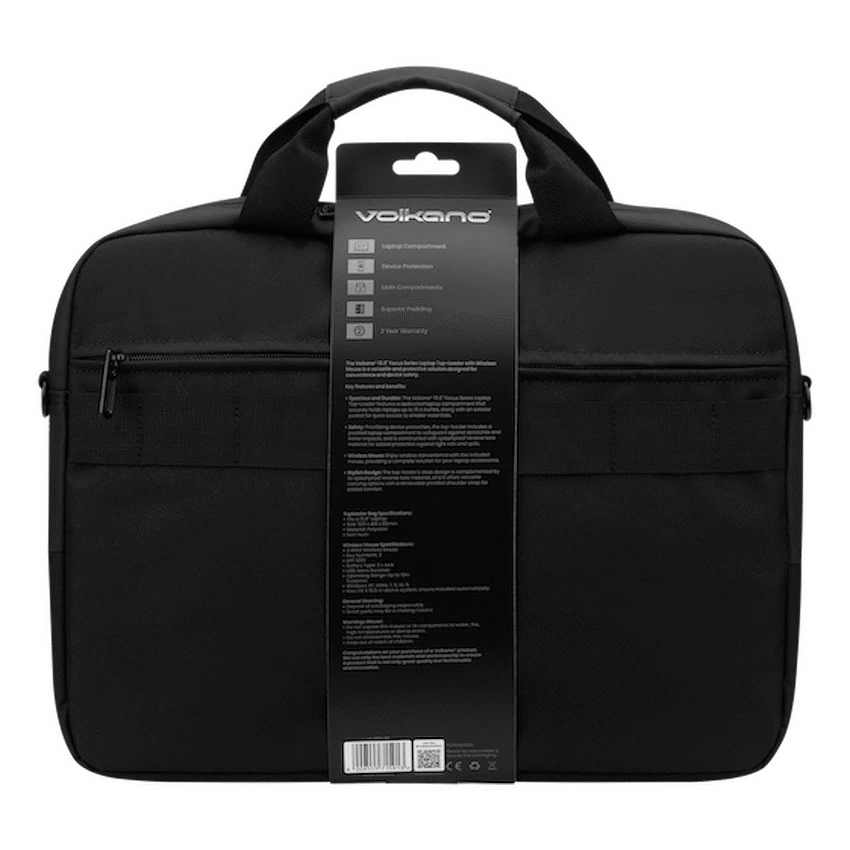 Volkano Focus Series 15.6" Laptop Toploader & Wireless Mouse - Image 3
