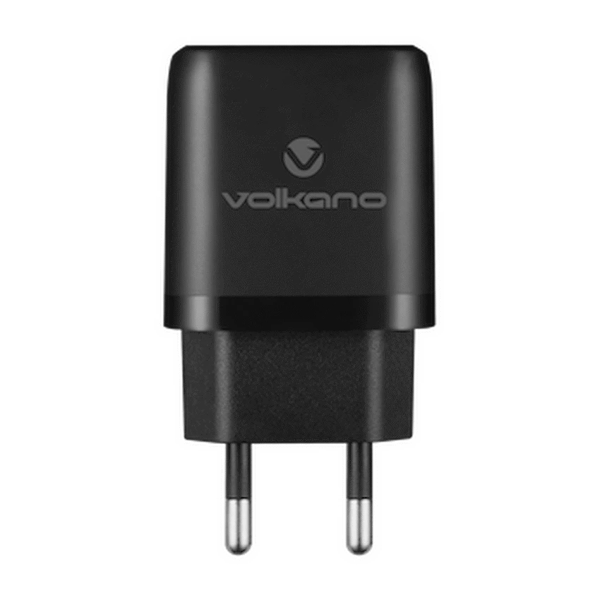 Volkano Cupla Series 5v/2.4a 12w Dual USB-A & USB-C Wall Charger - Black - Image 2