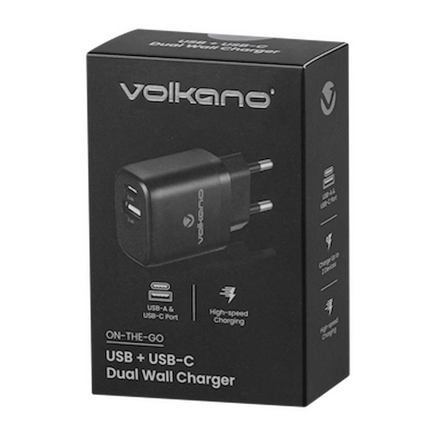 Volkano On the Go USB Plus Type-C Wall Charger - Image 3