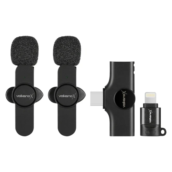 VolkanoX Prodigy Series Wireless Lavalier Microphone - Black - Image 2