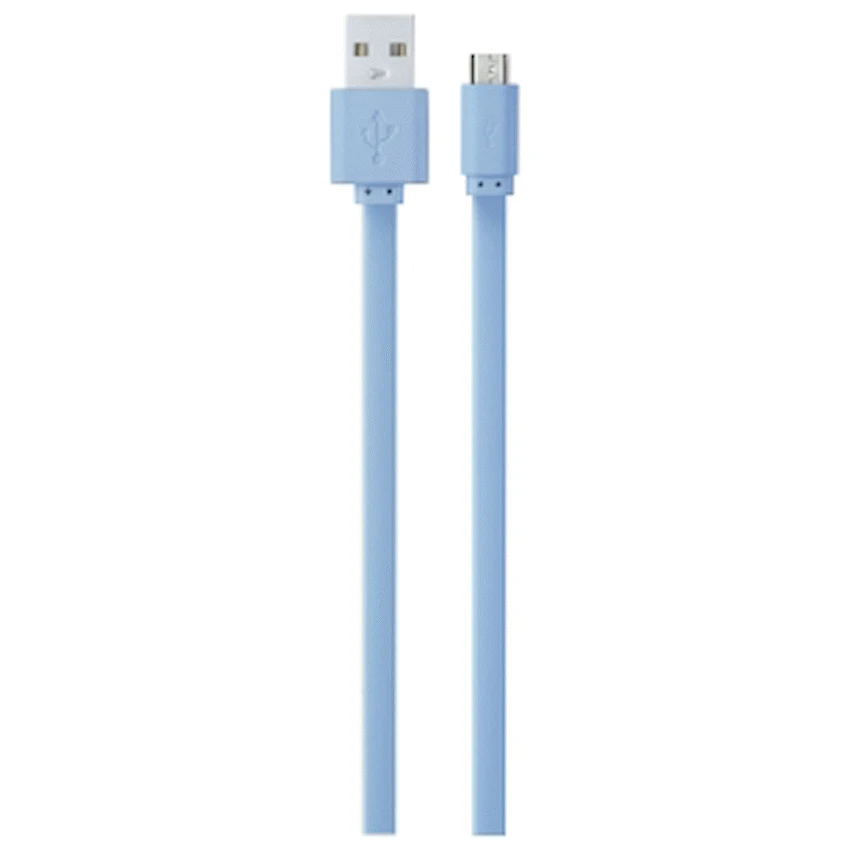 Volkano Micro USB Cable - Slim Series - Light Blue - Image 2
