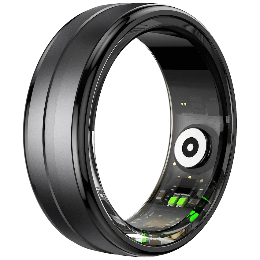 Volkano Ring Series Smart Ring with Charge Case - Black 19.8mm